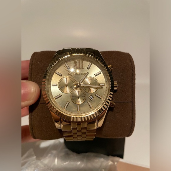 Michael Kors Gold Tone Runway Chronograph Watch - Picture 4 of 4